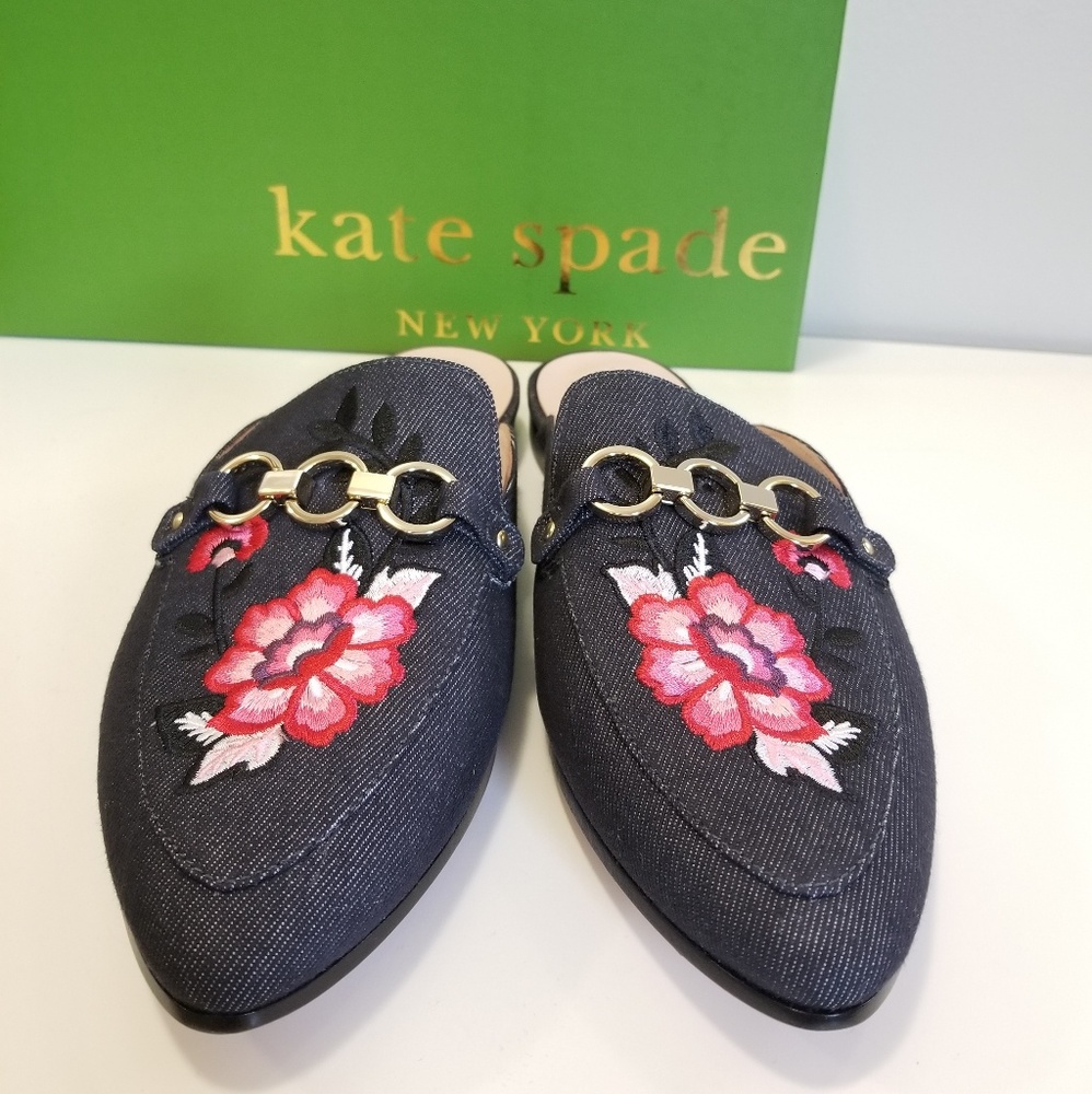 NIB Kate Spade Canyon Floral Mules Slides Flats - Picture 5 of 7